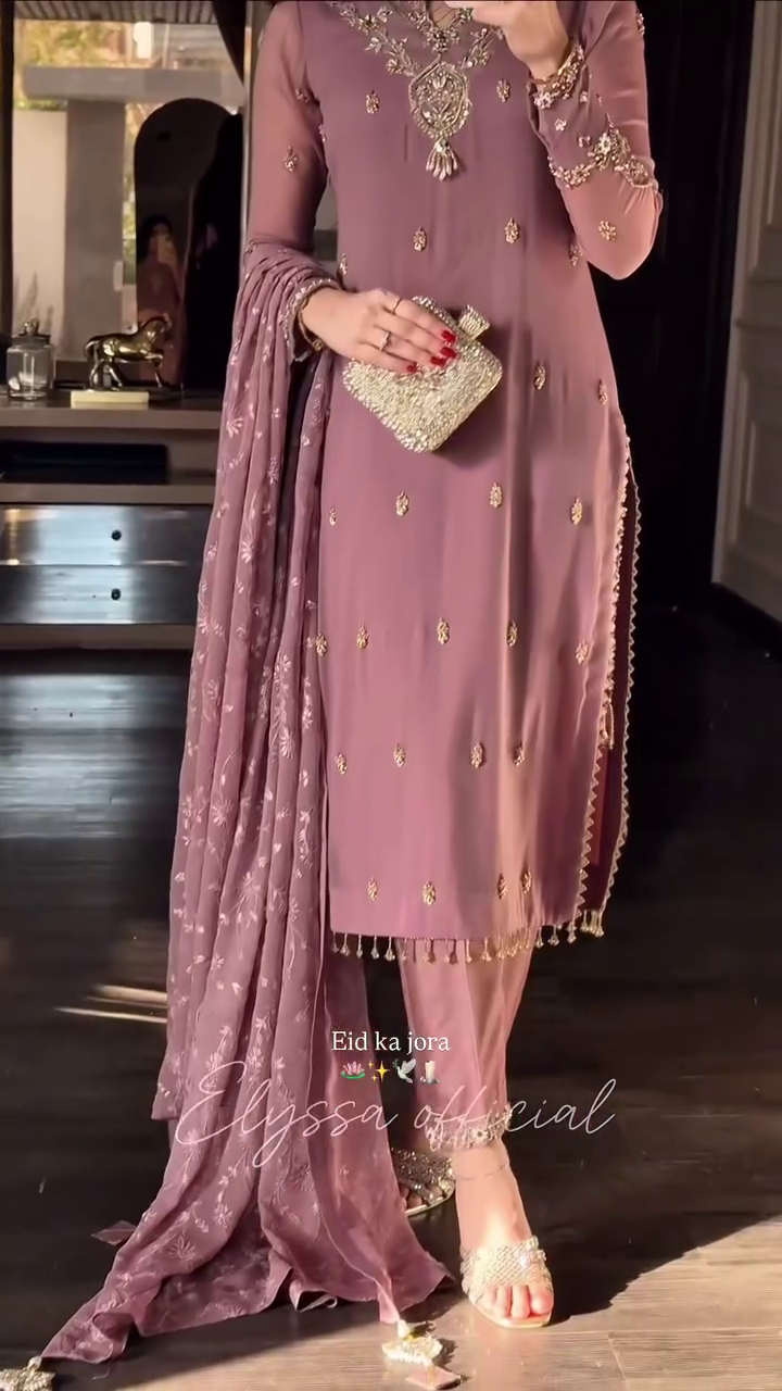 Women’s Premium Embroidered Kurta Pant Dupatta Set ✨ | Elegant Ethnic Suit Set for Festive & Party Wear