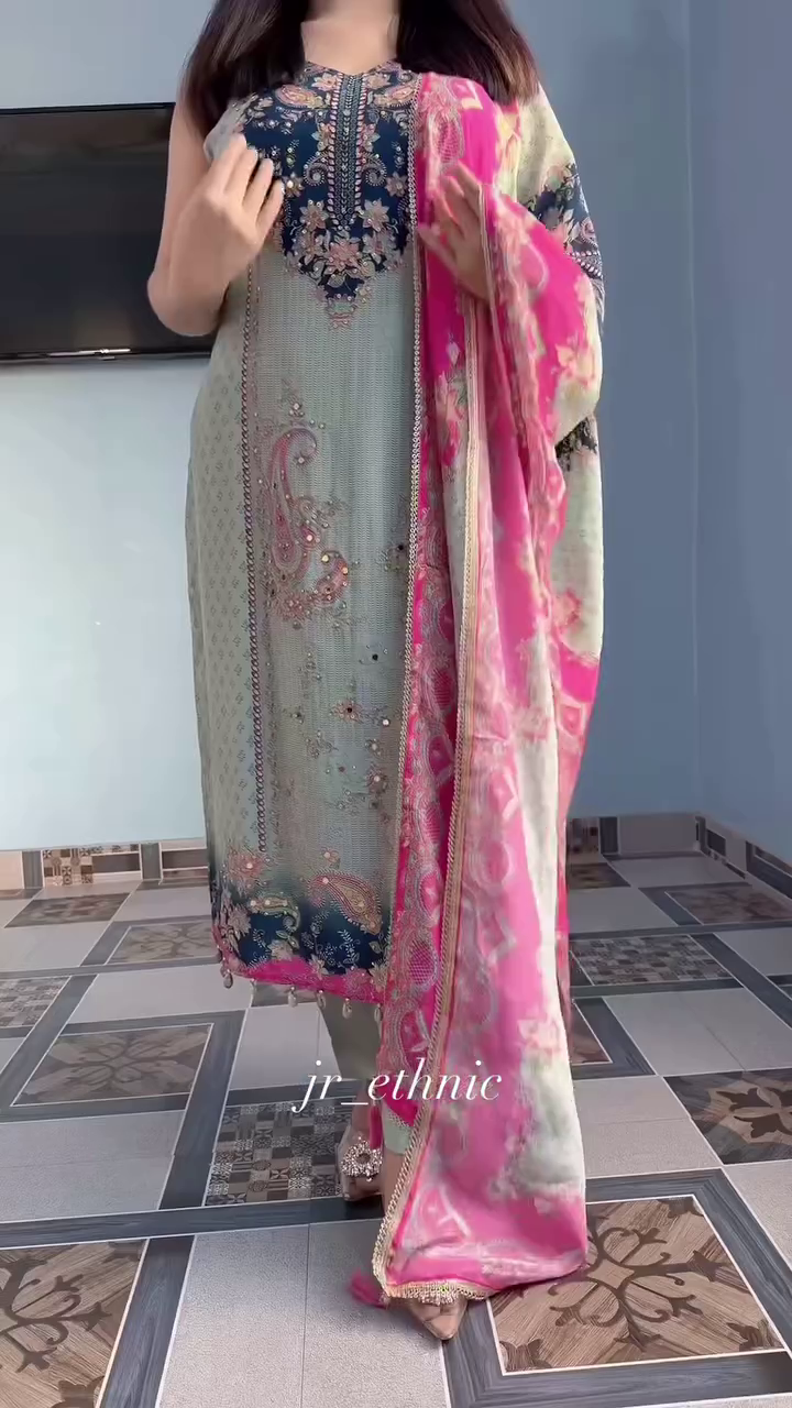 Women’s Designer Printed Kaftan Kurta Set with Dupatta | Elegant Festive & Party Wear Ethnic Outfit for Women