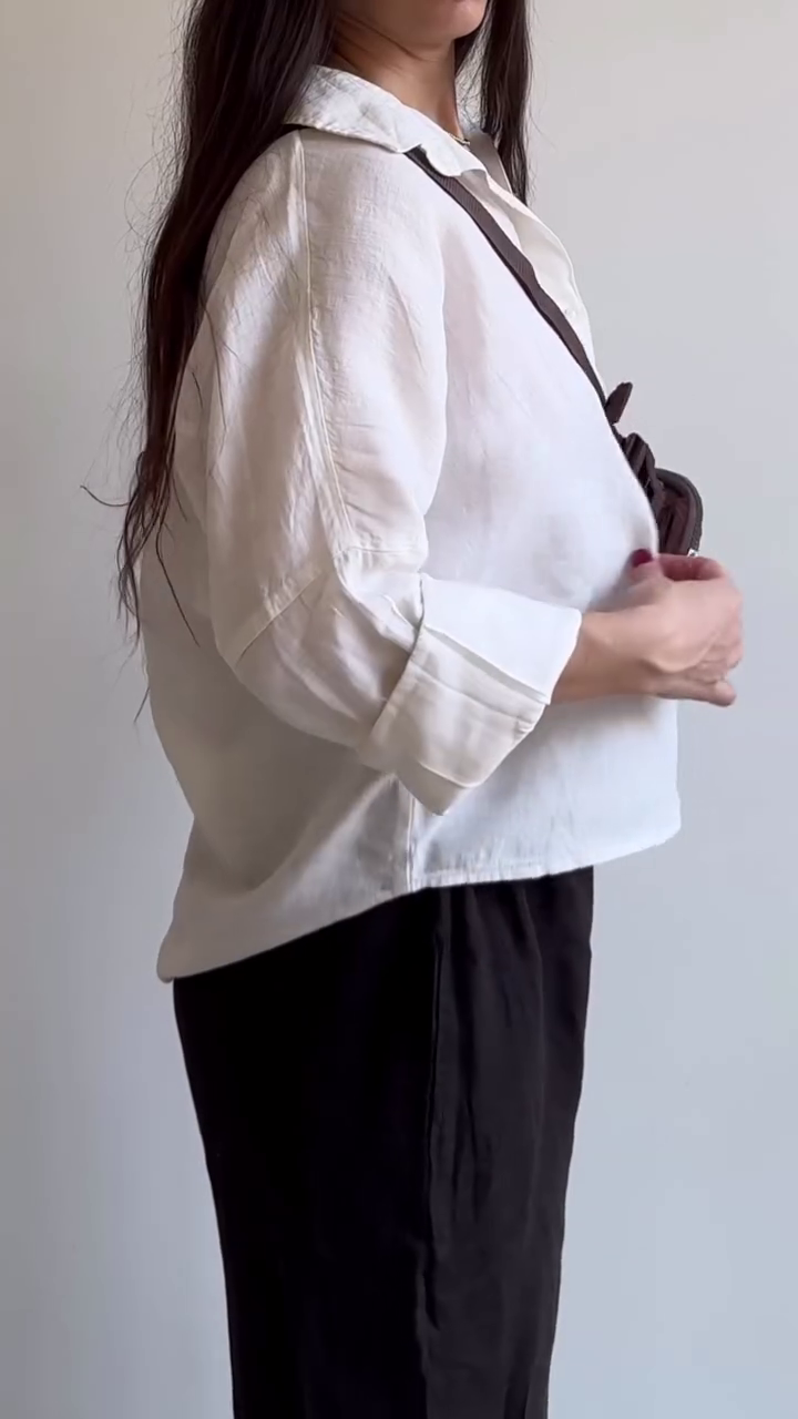 🌸 Soft Blush & Sage Premium Linen Casual Shirt for Women 🌸