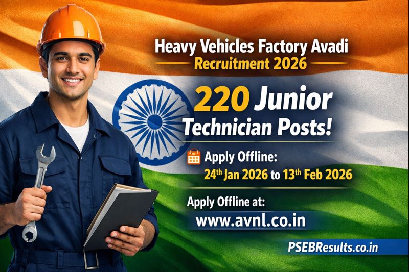 HVF Avadi Junior Technician Recruitment 2026