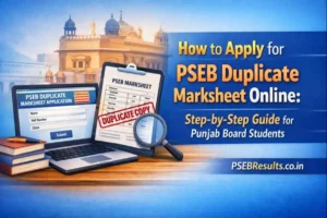 How to Apply for PSEB Duplicate Marksheet Online