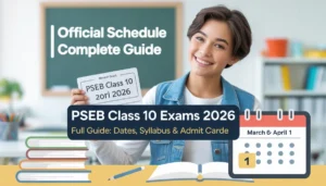 PSEB Class 10 Exams 2026 Schedule (Mar 6–Apr 1), Admit Card, Syllabus & Official Updates