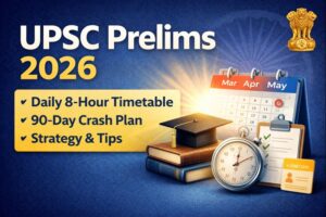 UPSC Prelims 2026 Syllabus + Study Plan: Daily 8-Hour Timetable, 90-Day Crash Course & Strategy