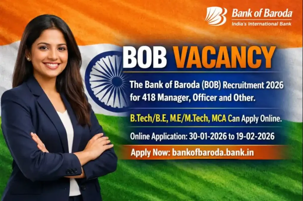 BOB Recruitment 2026: 418 Manager & Officer Vacancies – Online Apply from 30 Jan

