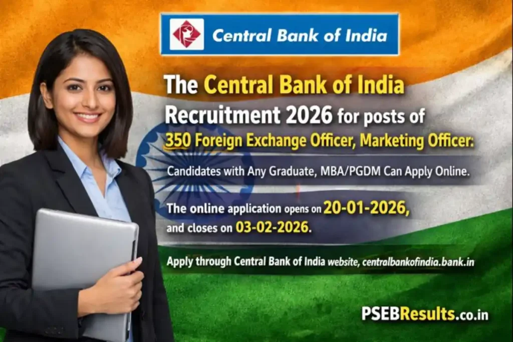 Central Bank of India Recruitment 2026: 350 Officer Posts for Graduates & MBA