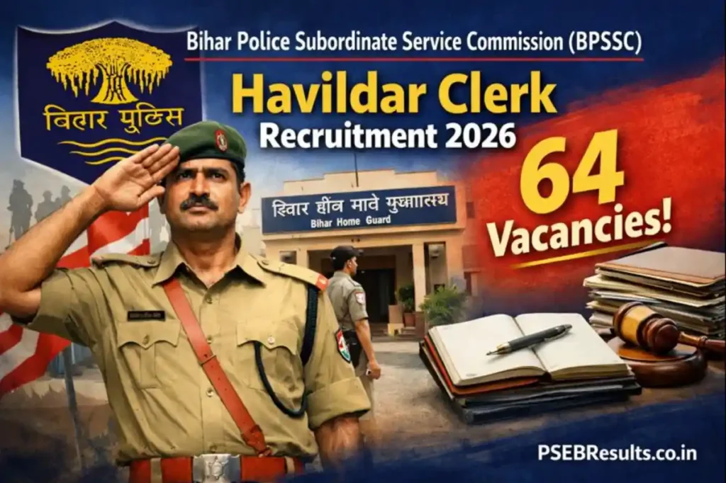 BPSSC Bihar Home Guard Havildar Clerk Recruitment 2026