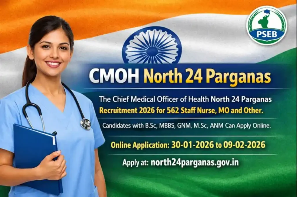 Staff Nurse, MO Vacancy 2026: CMOH North 24 Parganas Recruitment for 562 Posts