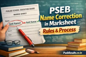 PSEB Name Correction in Marksheet – Rules, Process & Latest Updates for Punjab Board Students