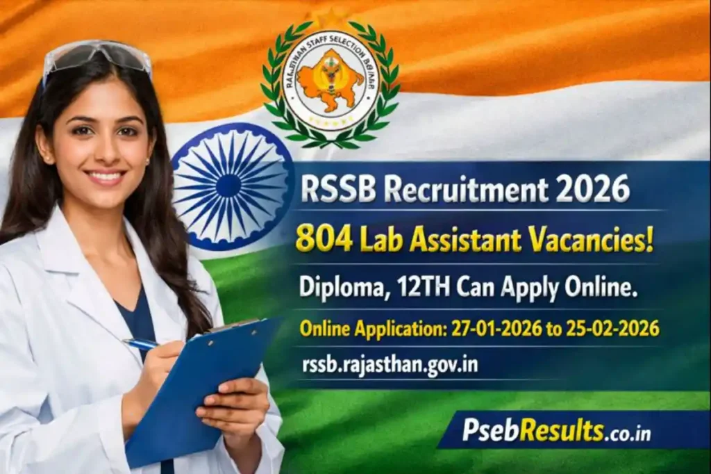 RSSB Lab Assistant Recruitment 2026: Apply for 804 Posts | 27 Jan – 25 Feb