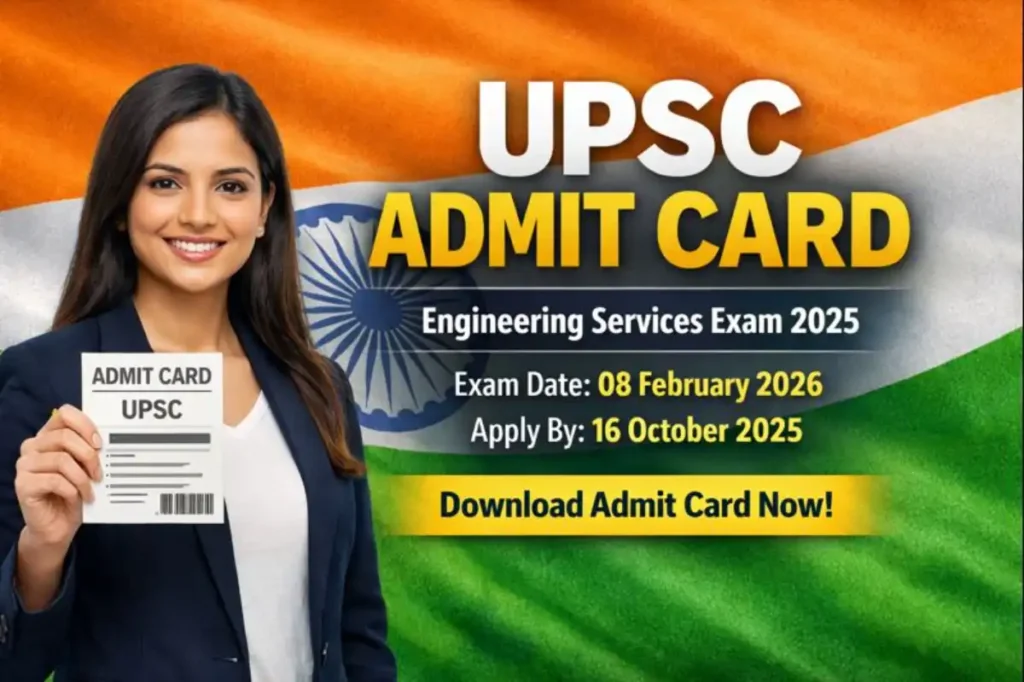 UPSC ESE 2025 Admit Card Released: Download Link, Exam City Details for 08 Feb 2026