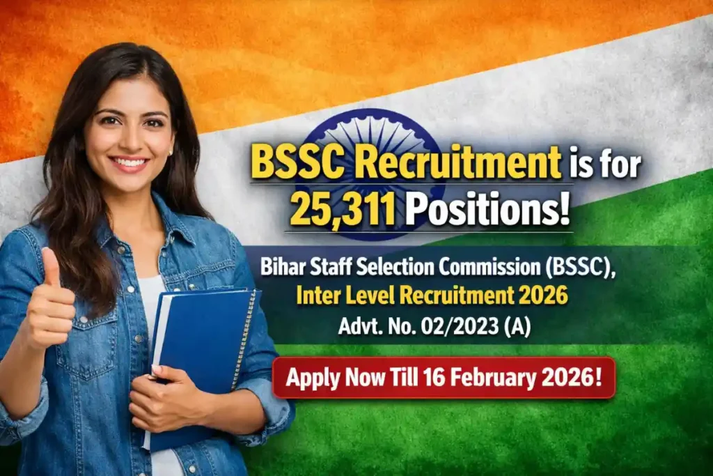 Bihar BSSC Inter Level Online Form 2026 Extended