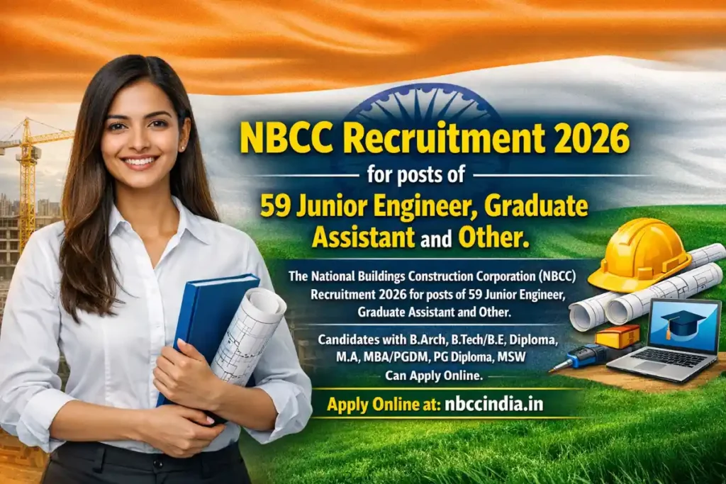 NBCC 2026 Notification Out: 59 Posts for B.Arch, B.Tech, MA, MBA - Apply Now