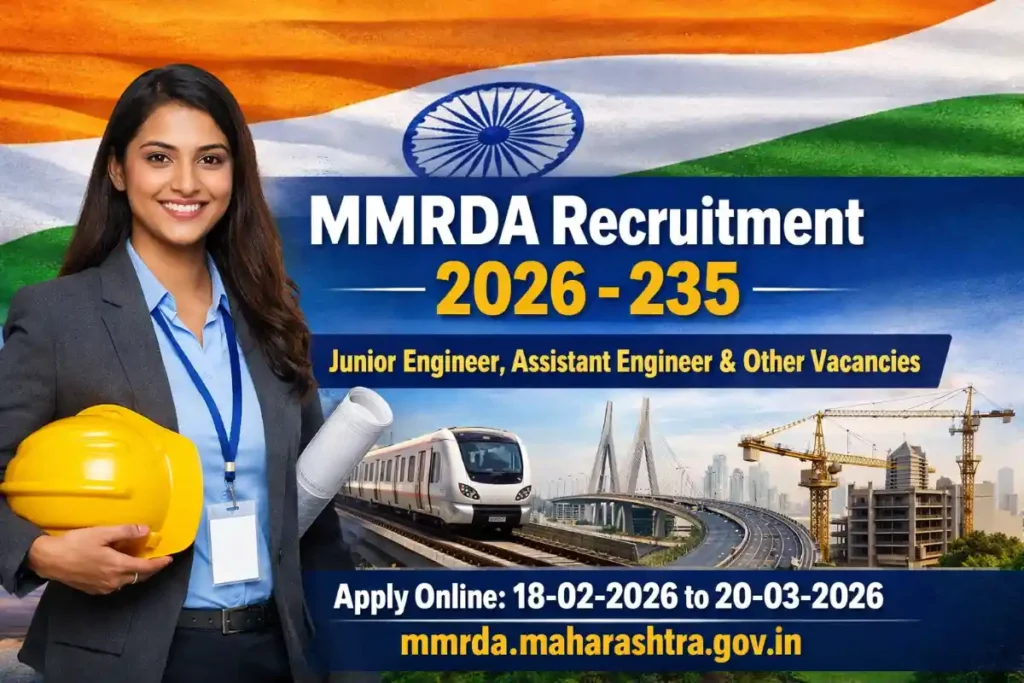 MMRDA Recruitment 2026 Notification: 235 JE, Assistant Engineer & Deputy Planner Posts, Apply by 20 March