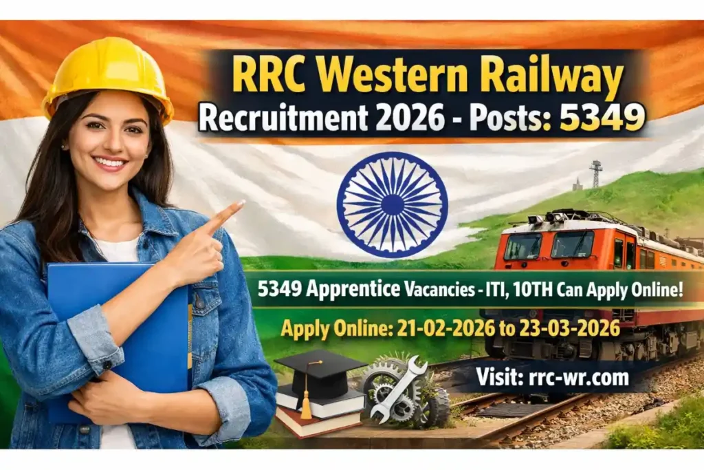 RRC Western Railway Recruitment 2026: 5349 Apprentice Posts, Apply Online from Feb 21