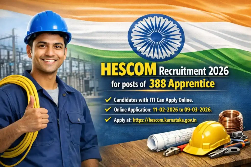 Karnataka HESCOM Apprentice Bharti 2026: Apply Online for 388 ITI Posts