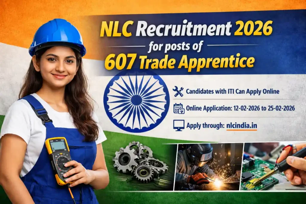 NLC India Trade Apprentice 2026: 607 Vacancies | ITI Notification Out @ nlcindia.in