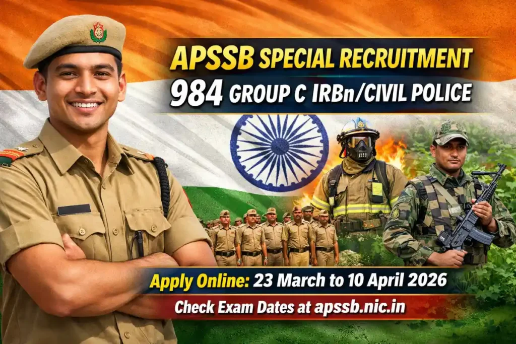 APSSB Special Drive 2026 Apply for Constable, Fireman & Tiger Guard (984 Posts)