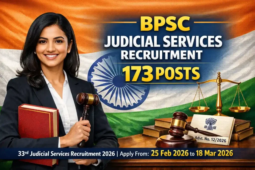 BPSC 33rd JJS Recruitment 2026: Application Deadline Approaching for 173 Vacancies