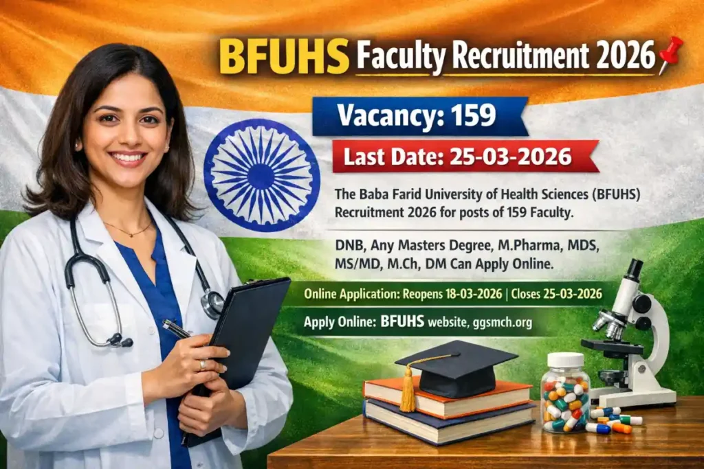 BFUHS Faculty Recruitment 2026: 159 Vacancies | Apply Online for DNB/MS/MD/MDS