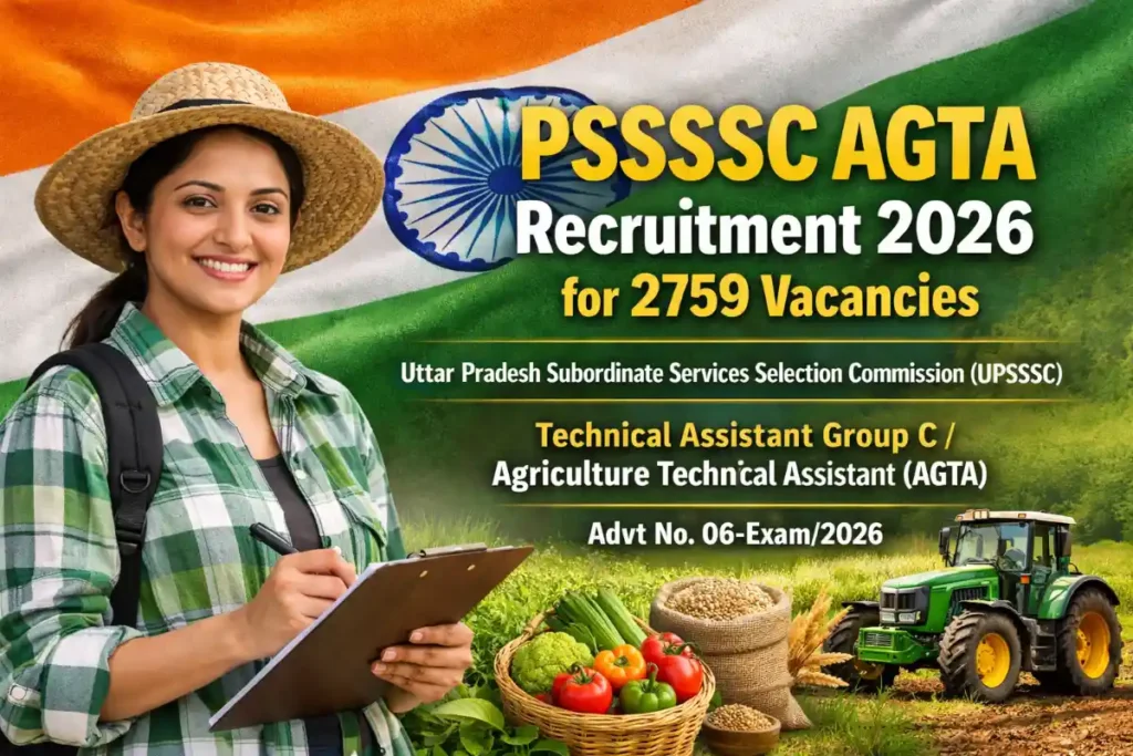 UPSSSC AGTA Recruitment 2026: 2759 Vacancies, Apply Online